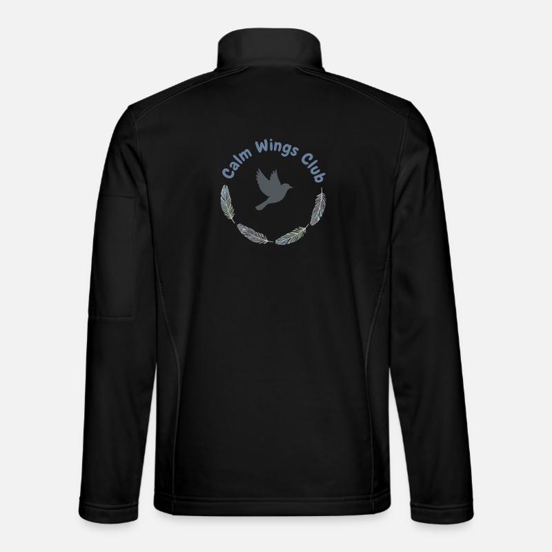 Flügel der Gelassenheit - Unisex Softshelljacke - Schwarz