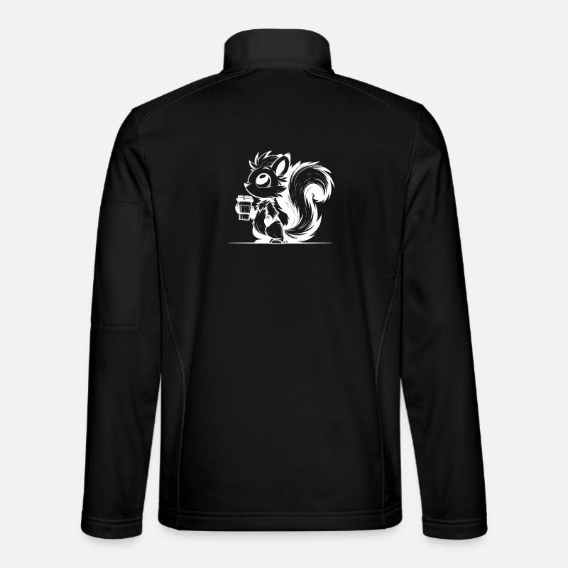 Eichhörnchen im Koffeinrausch - Bin schon wach Unisex Softshelljacke
