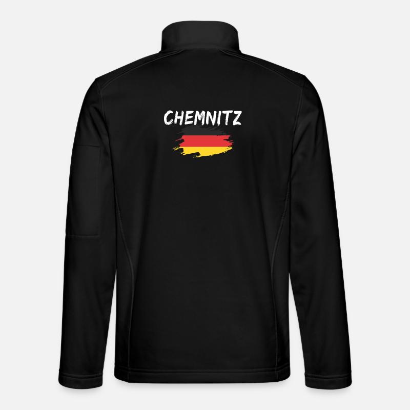 Chemnitz Germany Flag - Unisex Softshell Jacket - black