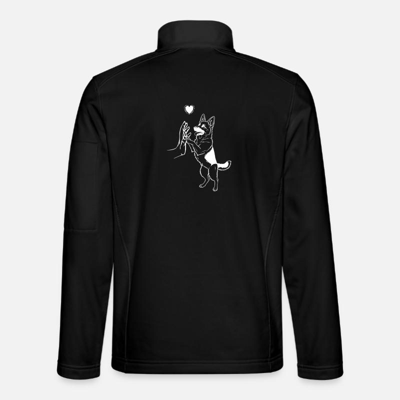 German Shepherd Art Dog - Unisex Softshell Jacket - black