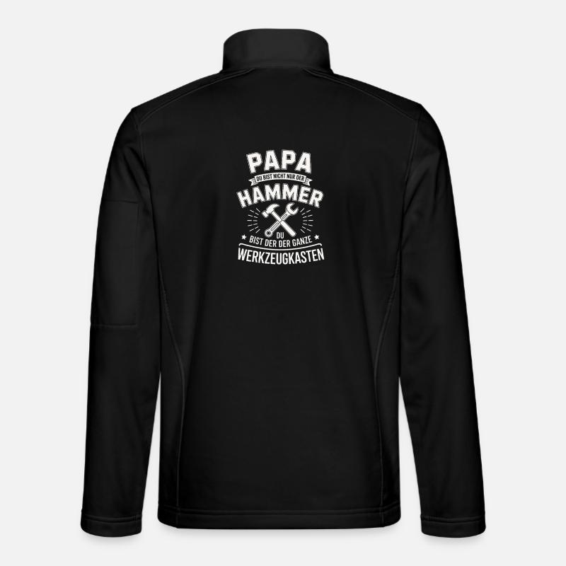 Papa Hammer Werkzeugkasten - Unisex Softshelljacke - Schwarz