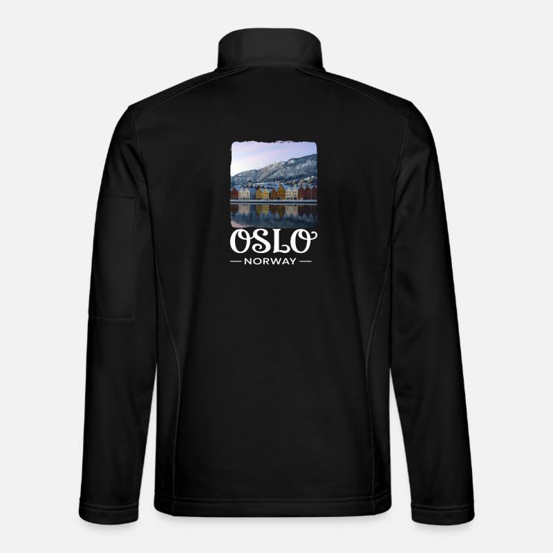 Oslo Norwegen - Unisex Softshelljacke - Schwarz