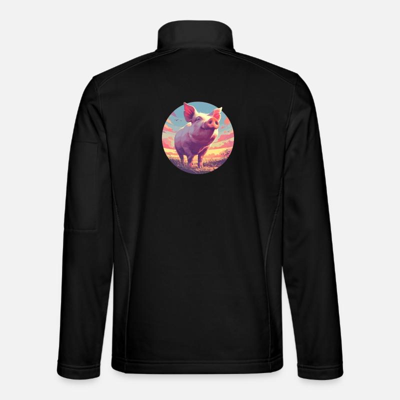 Pig Pig - Unisex Softshell Jacket - black