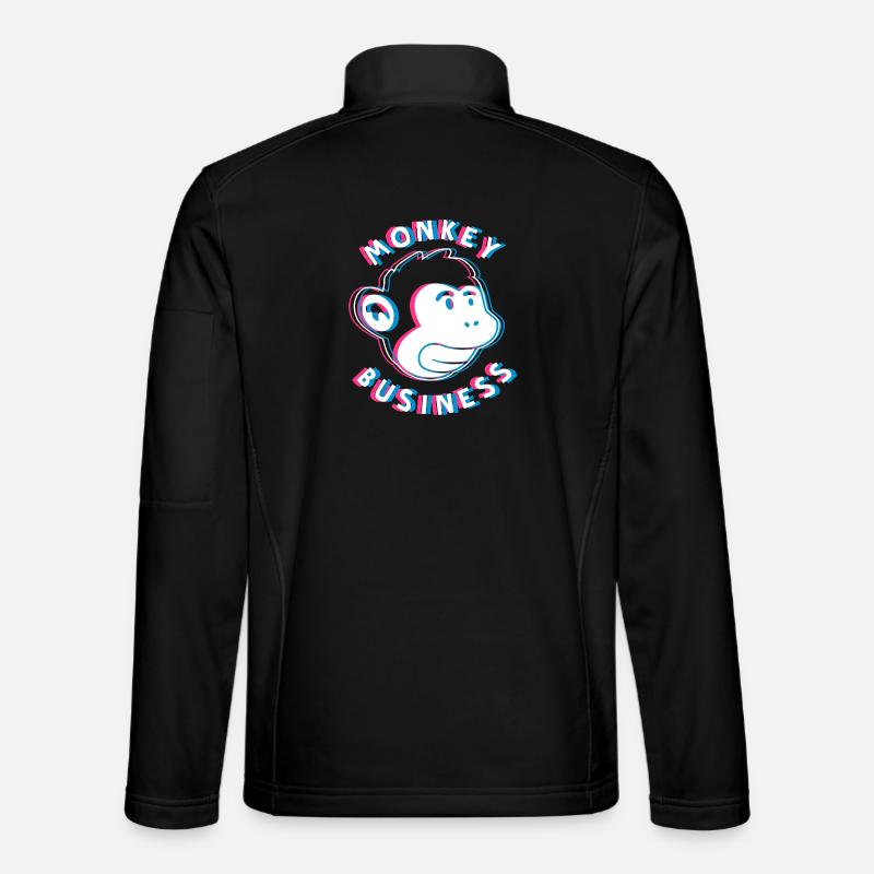 Monkey Business 3D - Art urbain graffiti Affe Veste en tissu softshell Unisexe