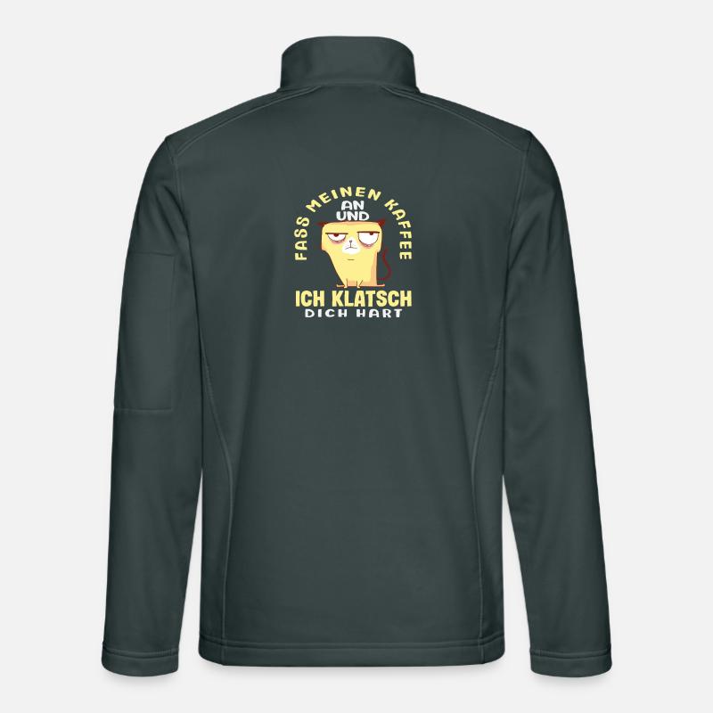 Funny Cat Coffee Saying Office Coffee Lover Unisex Softshell Jacket
