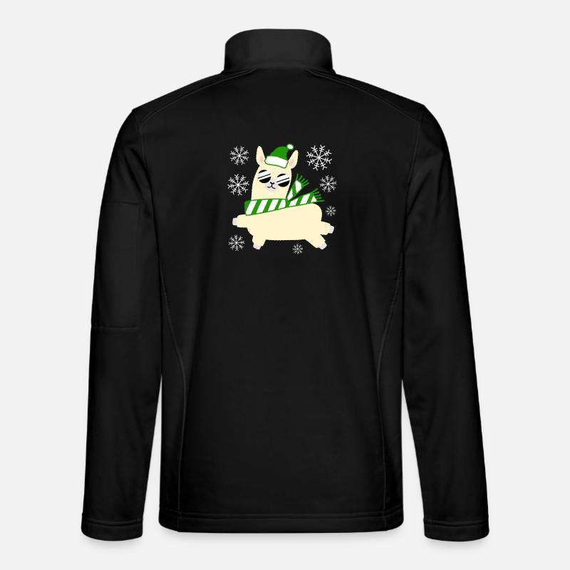 Llama – Christmas - Unisex Softshell Jacket - black