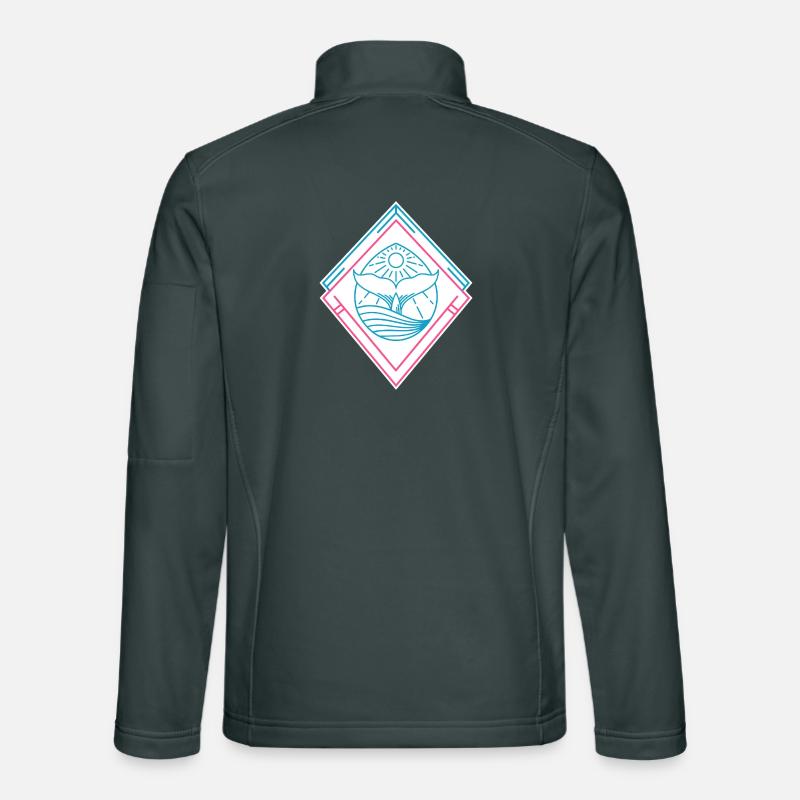Formes géométriques de baleines – Design hipster tendance Veste en tissu softshell Unisexe