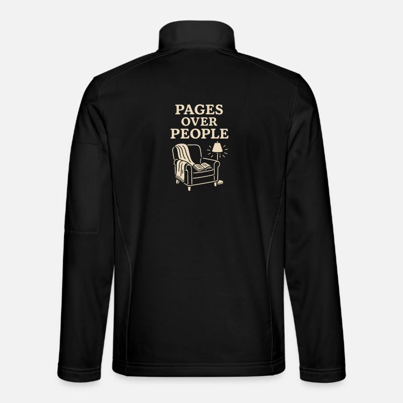 More book-like, cozier - Unisex Softshell Jacket - black