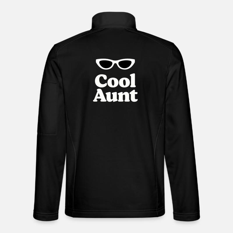 Cool Aunt Eyeglasses Logo - Unisex Softshell Jacket - black