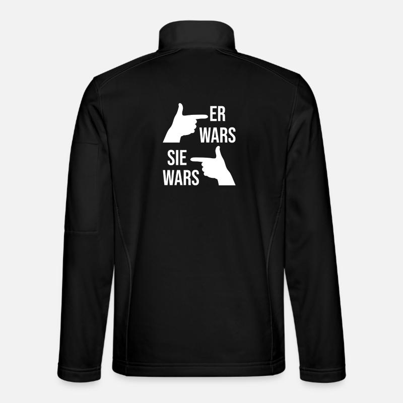 Er wars sie wars - Unisex Softshelljacke - Schwarz