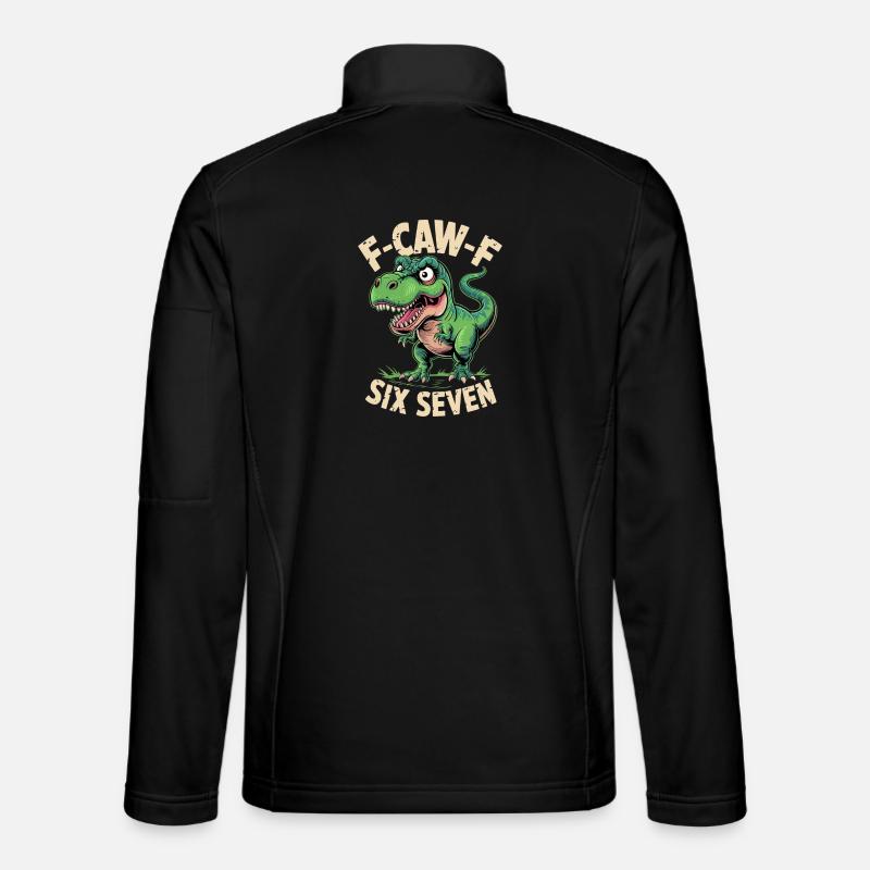 F-Caw-F Six Seven Dino - Unisex Softshell Jacket - black