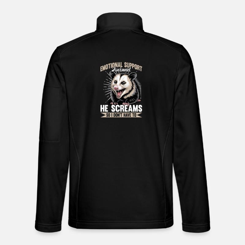 Funny Opossum - Unisex Softshelljacke - Schwarz