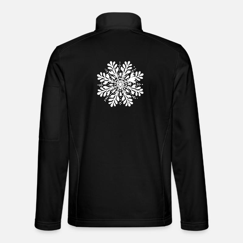 Snowflake Winter Icon - Unisex Softshell Jacket - black