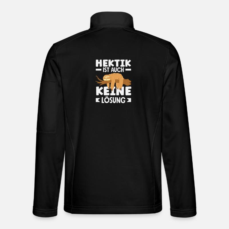 Funny Sloth No Motivation Saying - Unisex Softshell Jacket - black