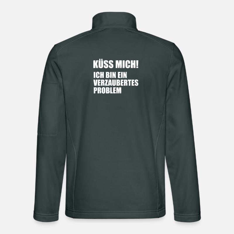 Küss mich ich bin ein verzaubertes Problem Unisex Softshelljacke