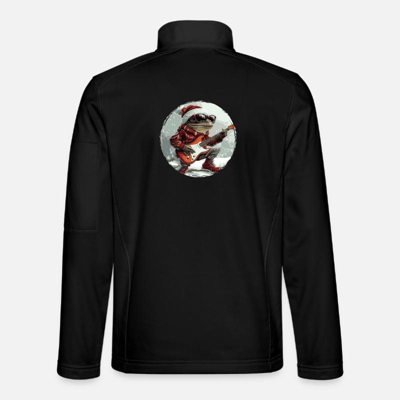 Guitare de Noël Frog - Veste en tissu softshell Unisexe - noir