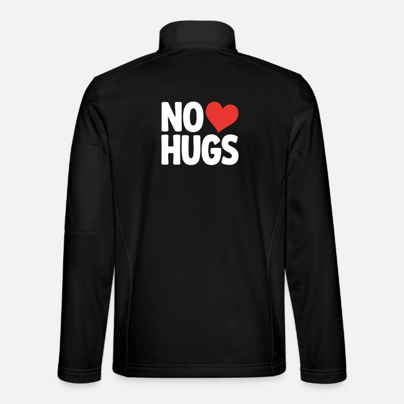 Pas de câlins s’il te plaît garde tes distances câlins antisociaux Veste en tissu softshell Unisexe