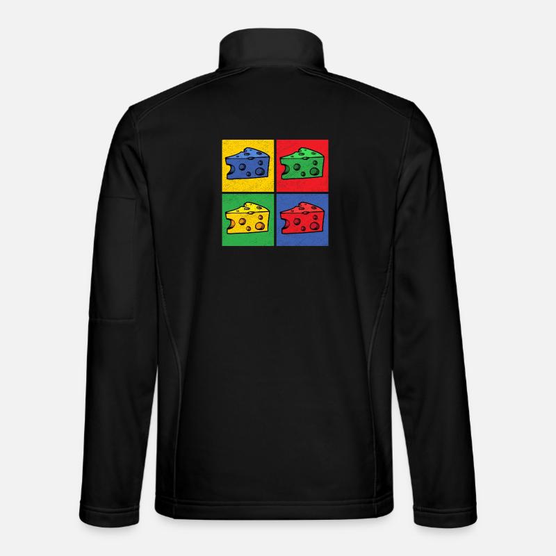 Käse Pop-Art Popart Käsestück Käseecke - Unisex Softshelljacke - Schwarz