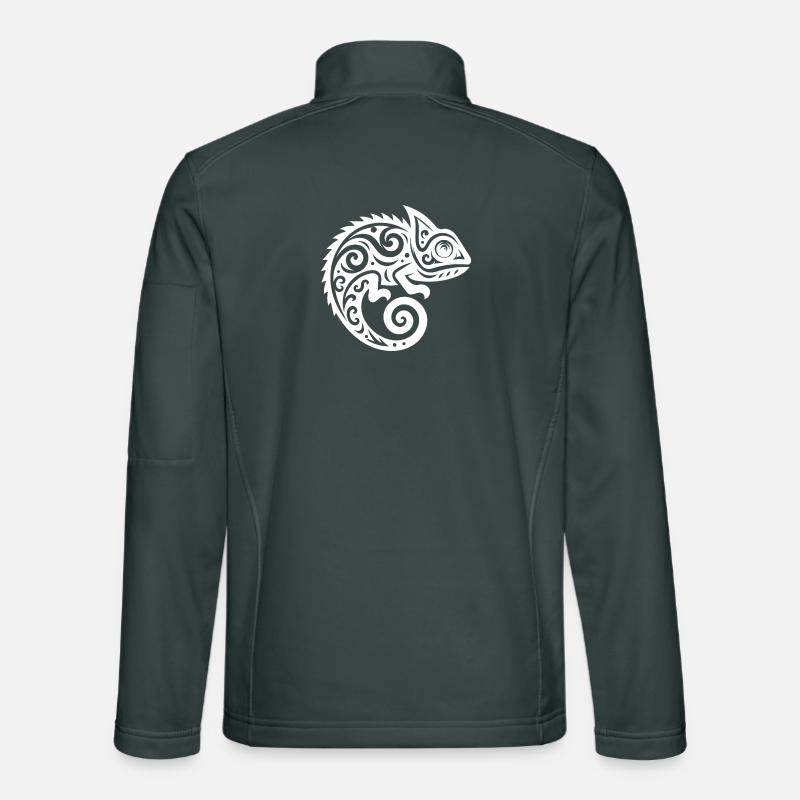Cute Chameleon Tattoo Disguise Unisex Softshell Jacket