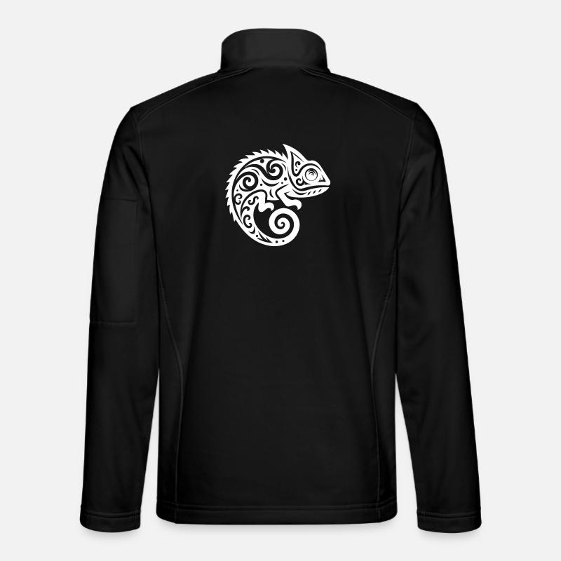 Déguisement de tatouage caméléon mignon - Veste en tissu softshell Unisexe - noir