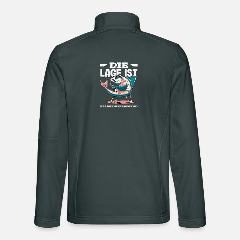 The location is drunken fish Unisex Softshell Jacket