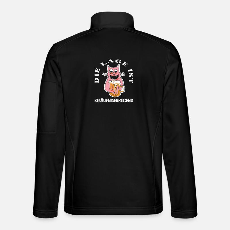 La situation est ivre, chat - Veste en tissu softshell Unisexe - noir