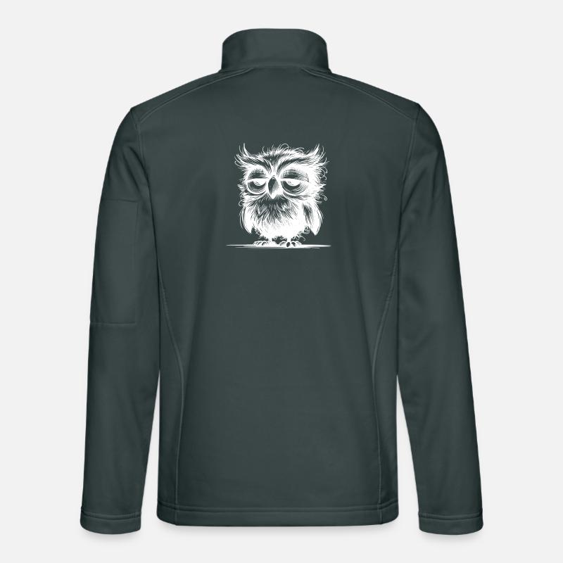 Eule ich bin nicht grummelig nur unausgeschlafen Unisex Softshelljacke