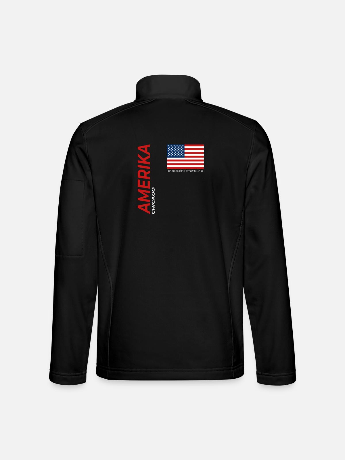 Chicago - Unisex Softshelljacke - Schwarz - Hinten