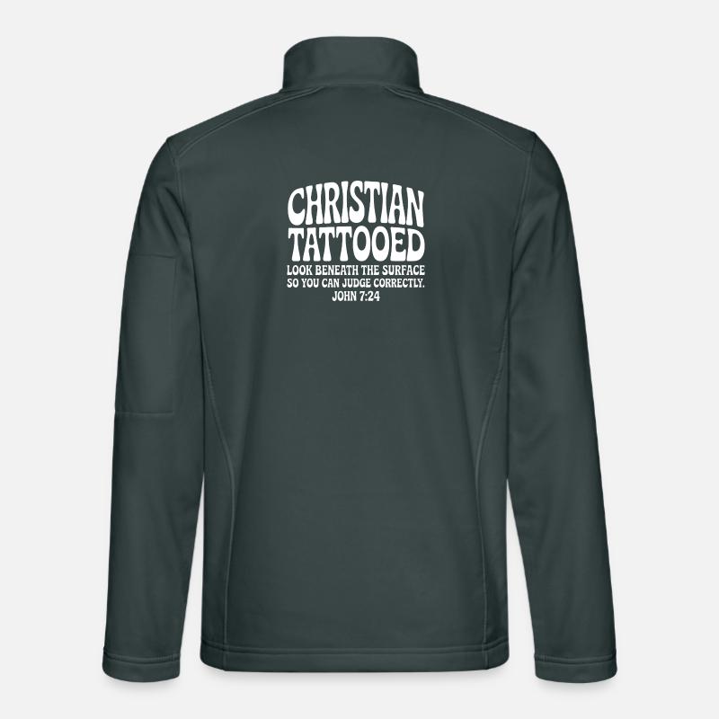 Christlich tätowierter Blick unter die Oberfläche Unisex Softshelljacke