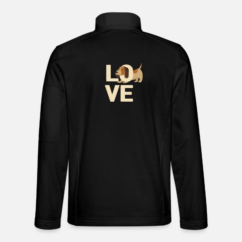 Ich liebe Hunde - Unisex Softshelljacke - Schwarz
