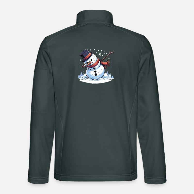Dabbing Christmas Snowman Dab Christmas Unisex Softshell Jacket