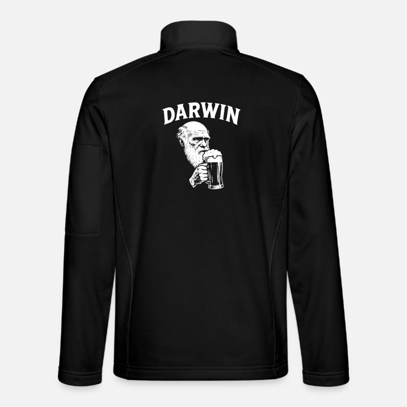 Darwin boit de la bière - Veste en tissu softshell Unisexe - noir