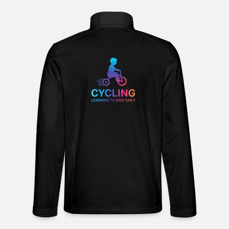 Kid Child Cycling Learner - Unisex Softshell Jacket - black