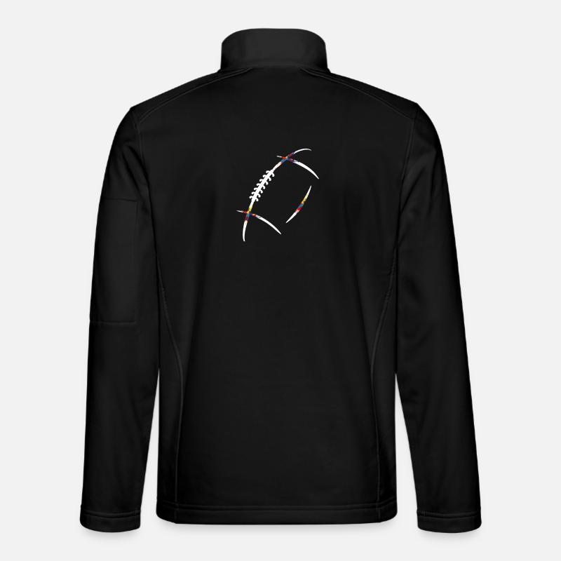 Rugbyball Farbenexplosion - Unisex Softshelljacke - Schwarz