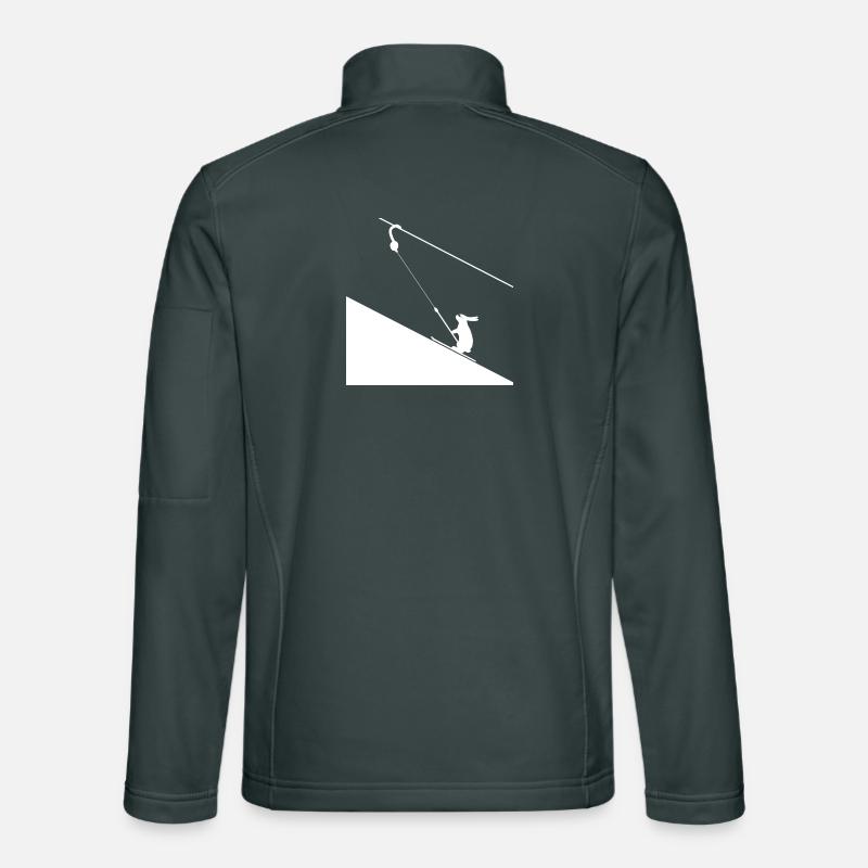 Hare climbing on rope Unisex Softshell Jacket