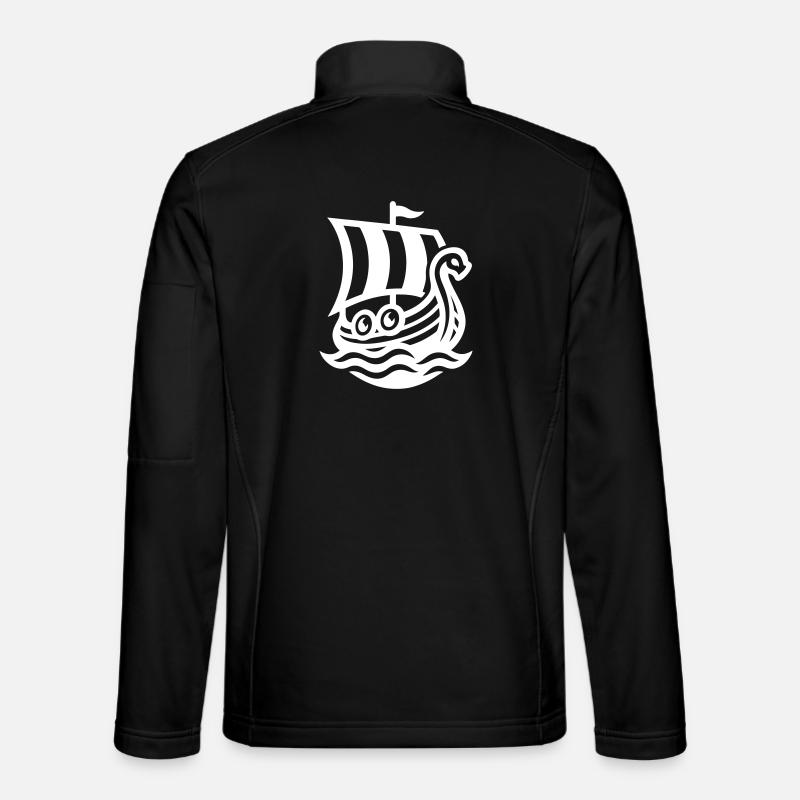 Viking Ship Dragon Boat - Unisex Softshell Jacket - black