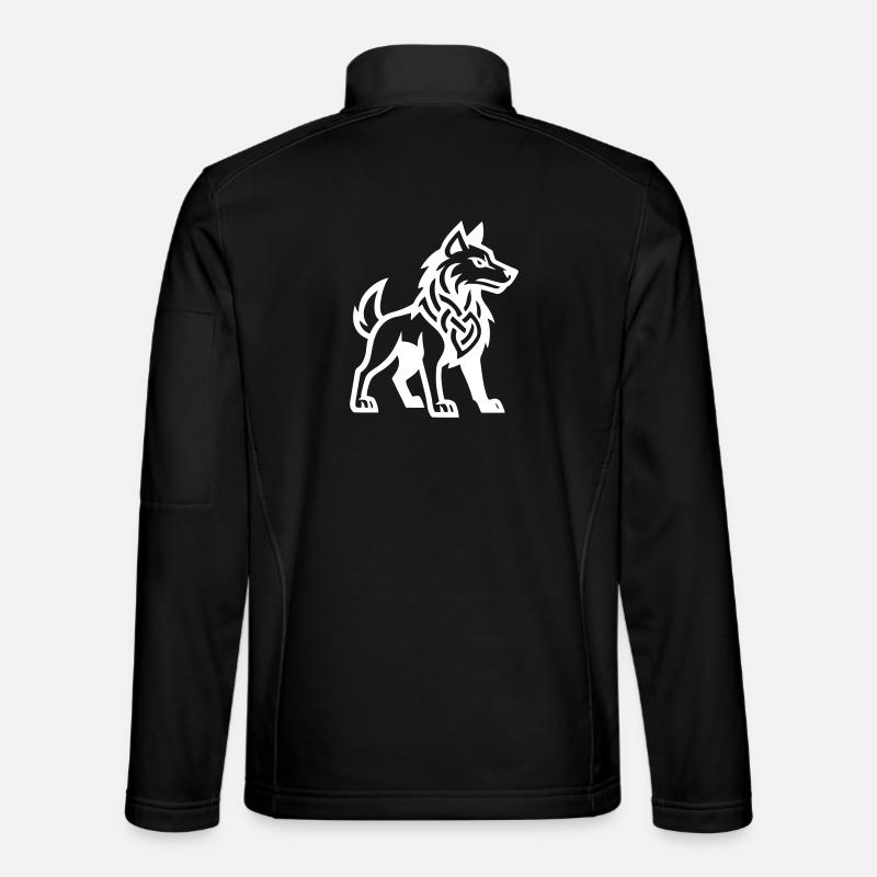 Wolf Wikinger - Unisex Softshelljacke - Schwarz