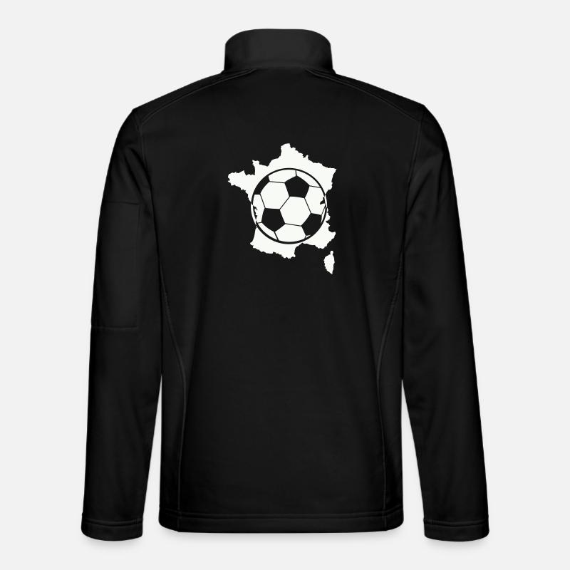 French Football Card - Unisex Softshell Jacket - black