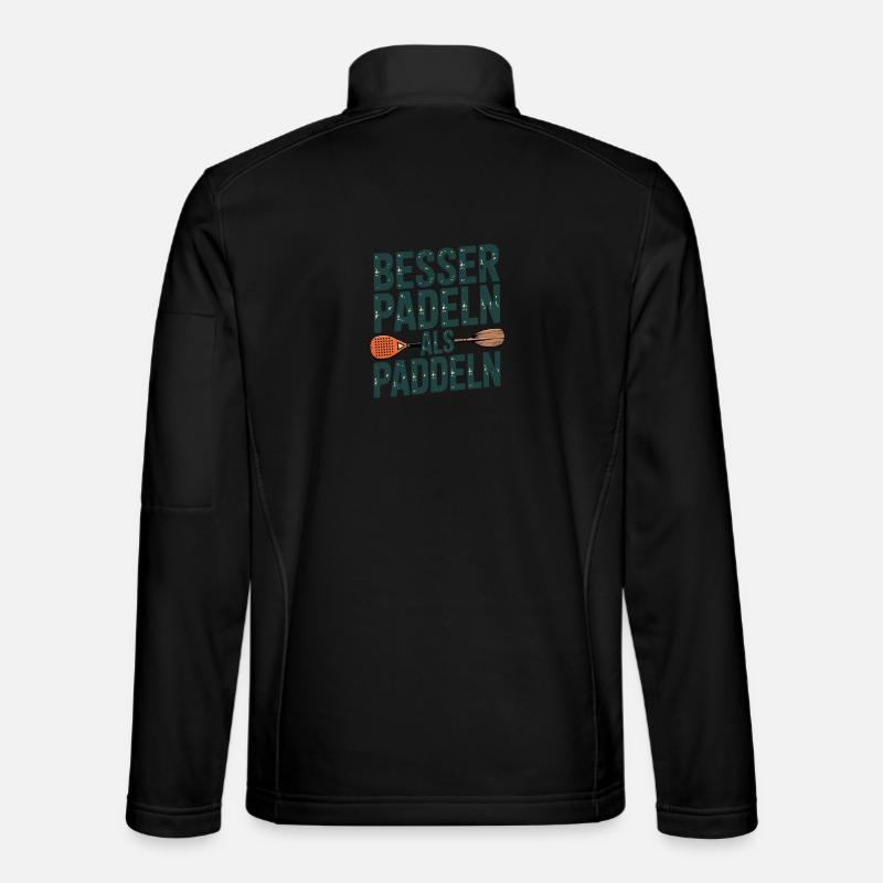 Better paddling than paddling - Unisex Softshell Jacket - black