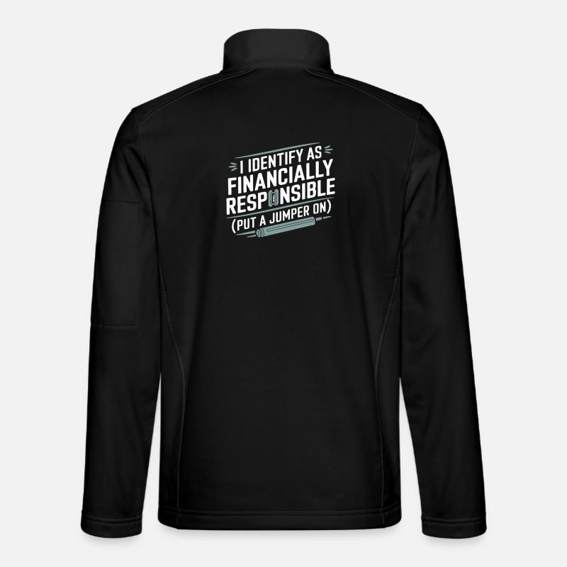 Financially Responsible Identity Tee - Unisex Softshell Jacket - black