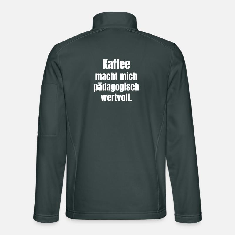 Coffee makes me educationally valuable. Unisex Softshell Jacket