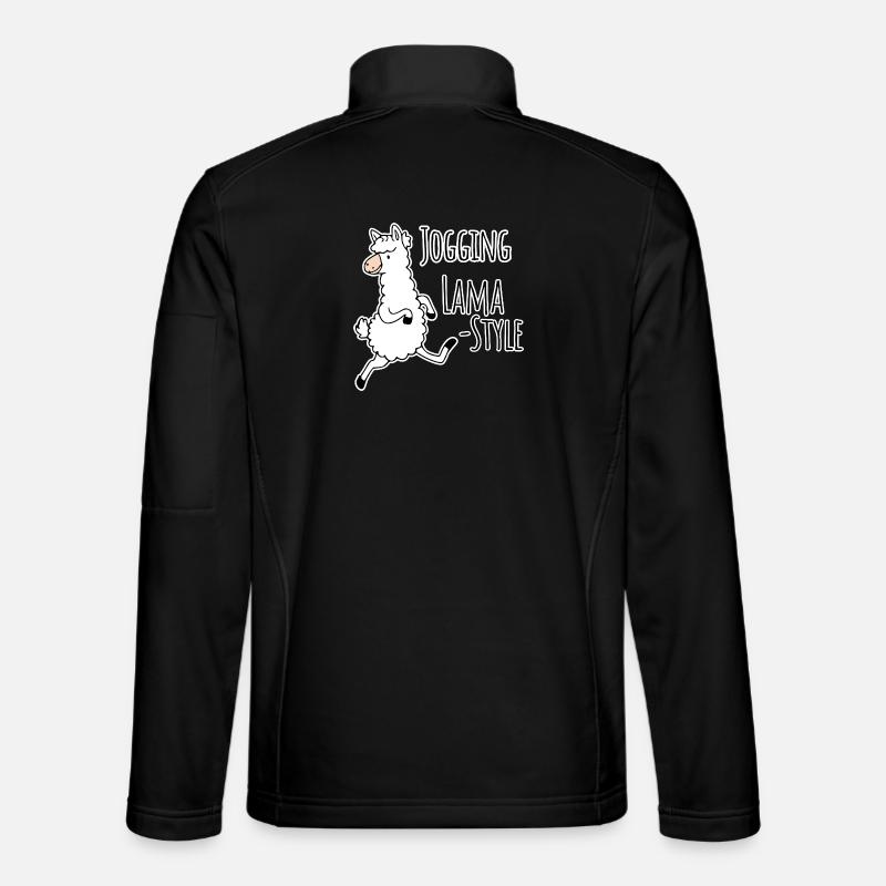 Jogging - style lama ! Idiot mais rapide ! - Veste en tissu softshell Unisexe - noir