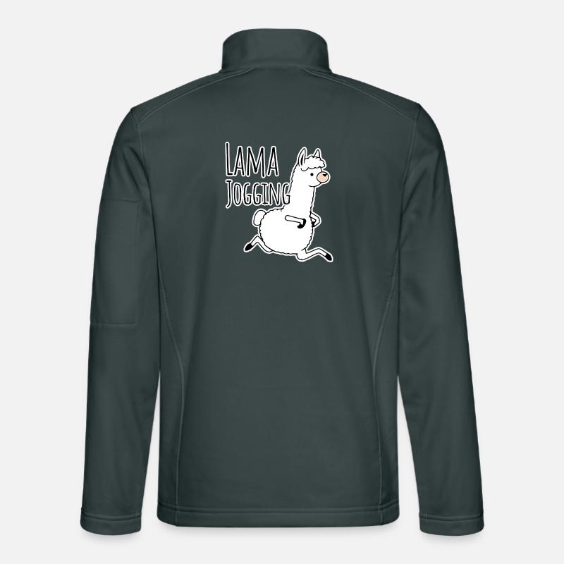 Llama jogging - funny, he jogs like a llama! Unisex Softshell Jacket