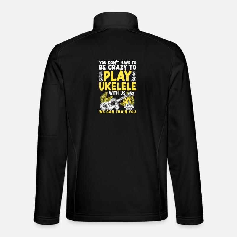 Hawaiian Ukulele Uke You Don't - Unisex Softshell Jacket - black