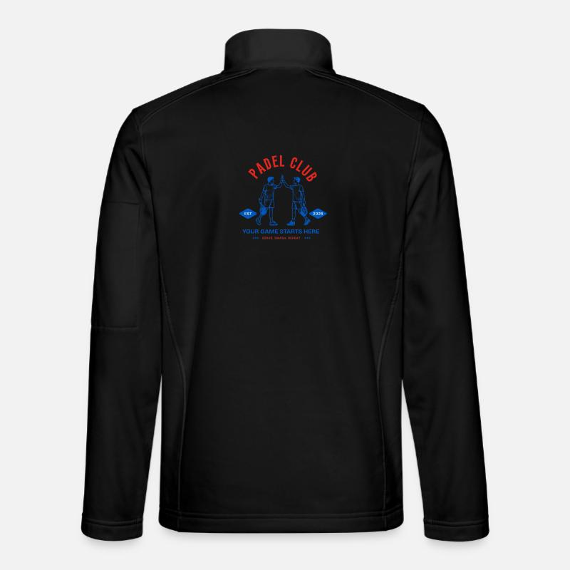 Padel Club  Logo - Unisex Softshelljacke - Schwarz
