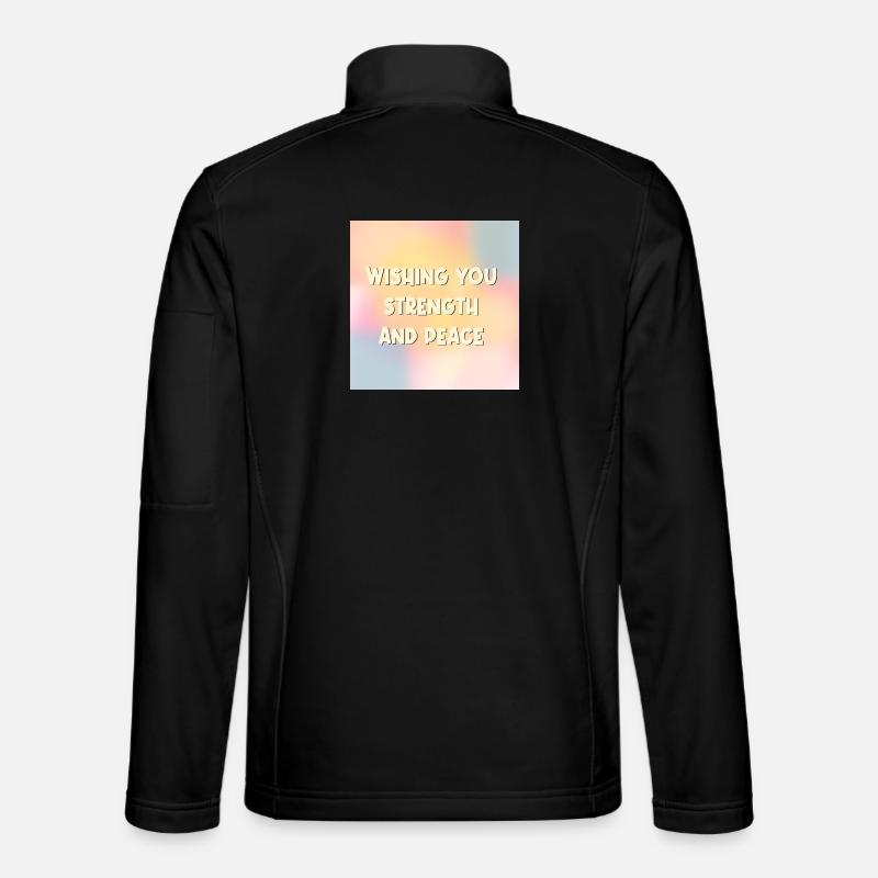 Wishing Strength Peace - Unisex Softshell Jacket - black