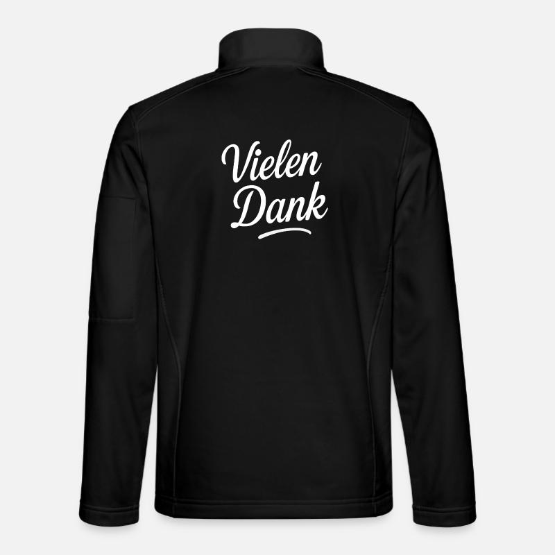 Merci beaucoup pour le lettrage - Veste en tissu softshell Unisexe - noir