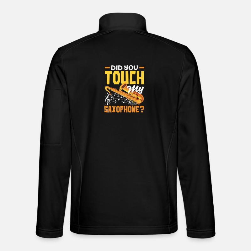 Saxophone Funny Saying - Unisex Softshell Jacket - black
