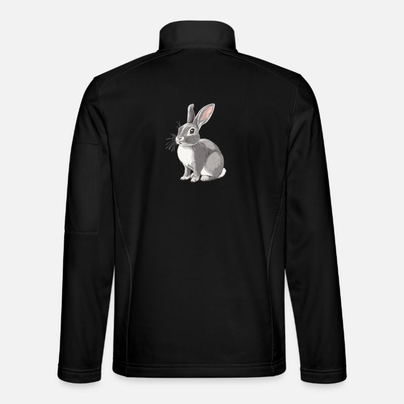 Hasen Hase - Unisex Softshelljacke - Schwarz