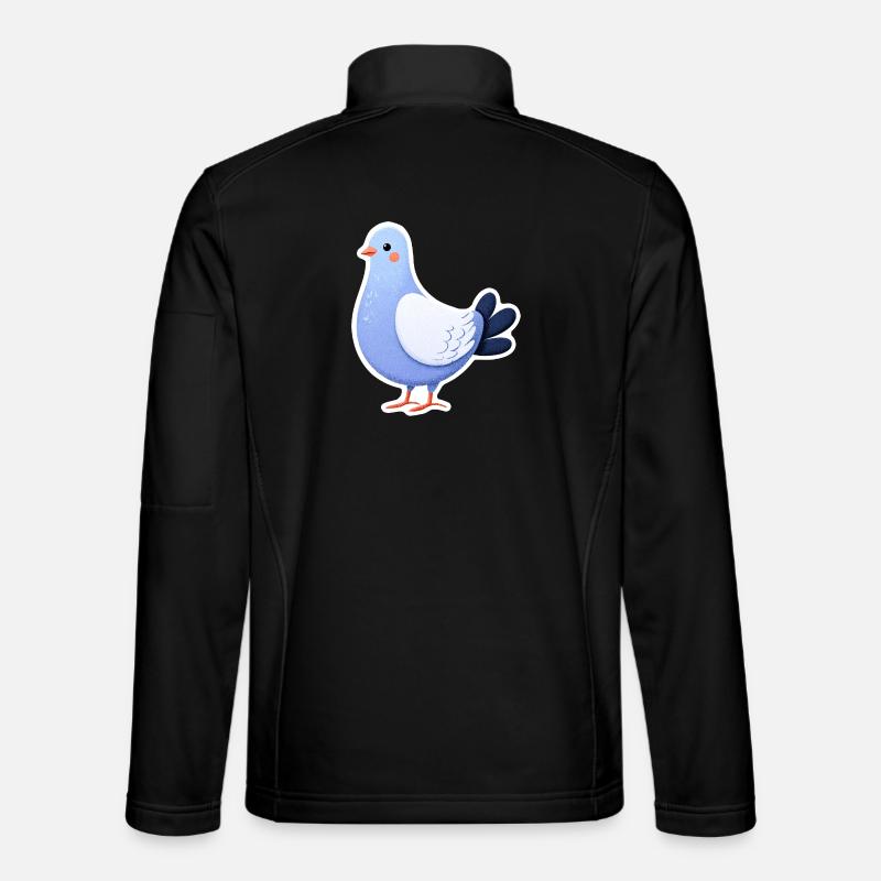 Illustration d’autocollants de colombe bleue - Veste en tissu softshell Unisexe - noir